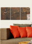 Wallity Reloj de Pared de Lienzo Decorativo 3P3040CS-56 Multicolor (3 Piezas)